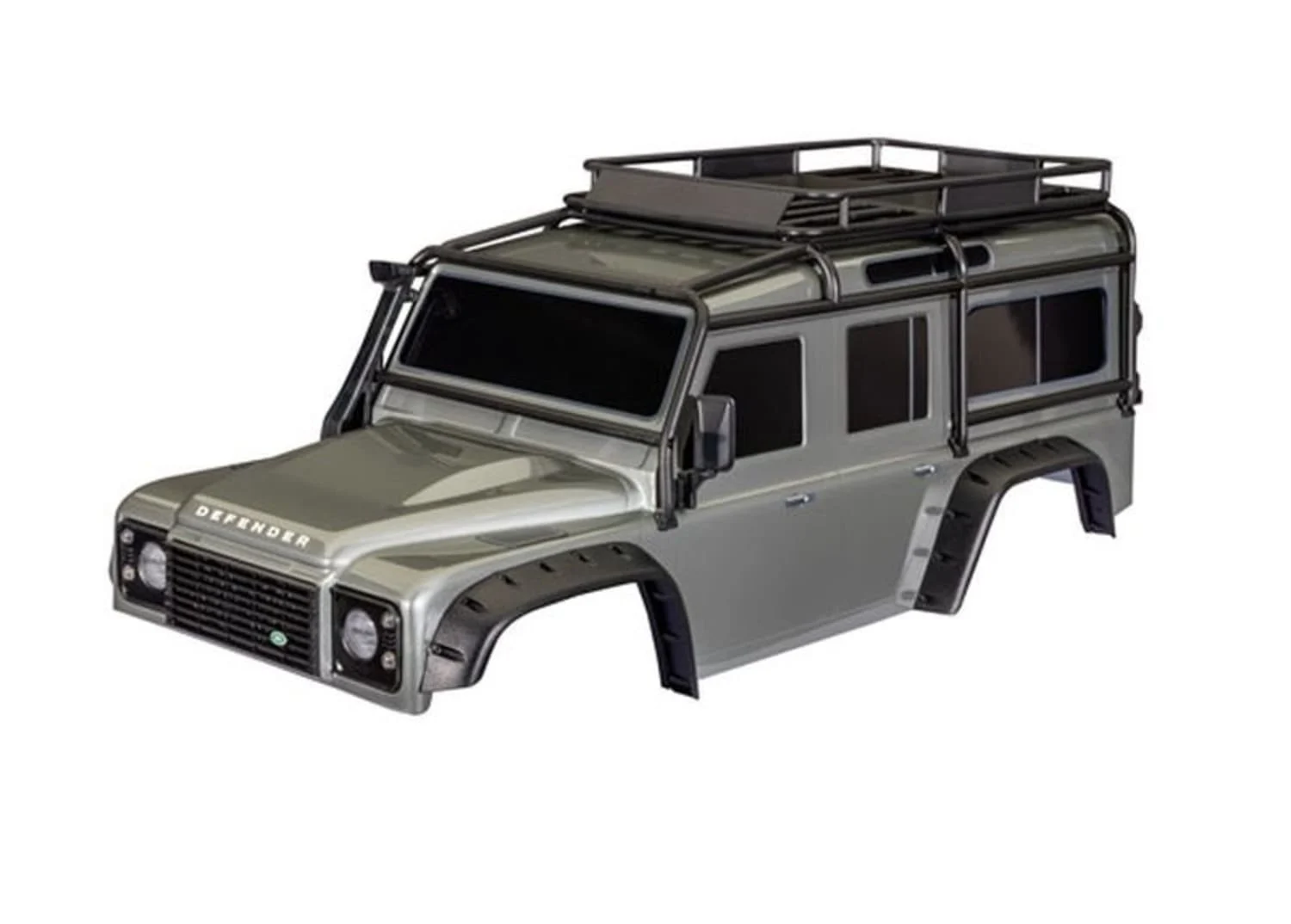 Traxxas Karosserie Land Rover Defender silber mit Anbauteile