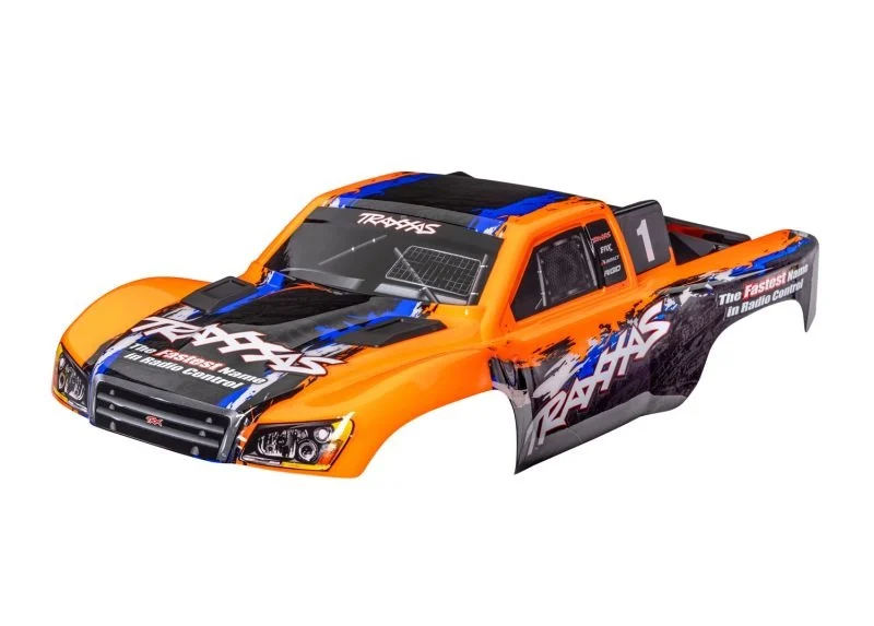Traxxas Karosserie Slash 4x4 orange mit Aufkleber & Clipless