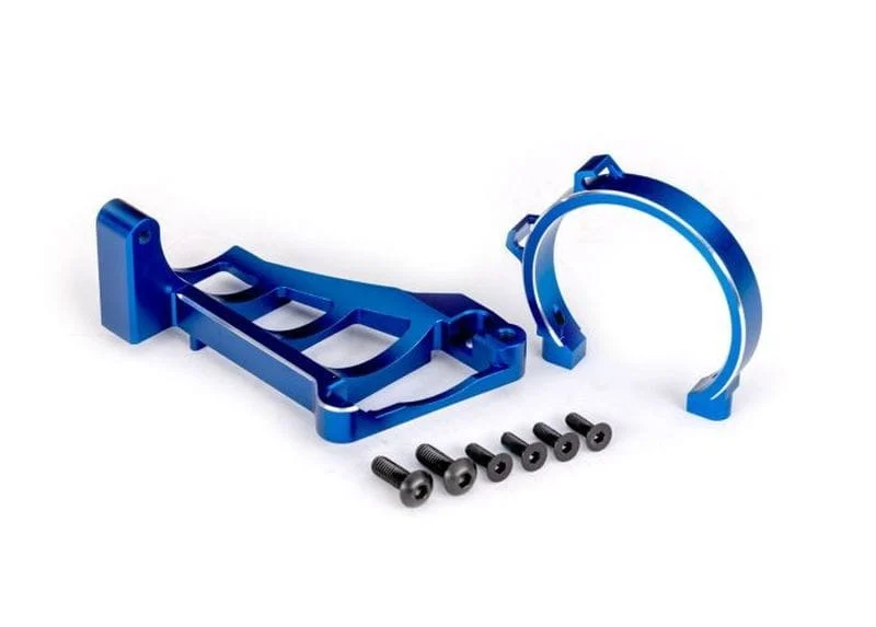 Traxxas Motorhalter blau Alu für TRX3483