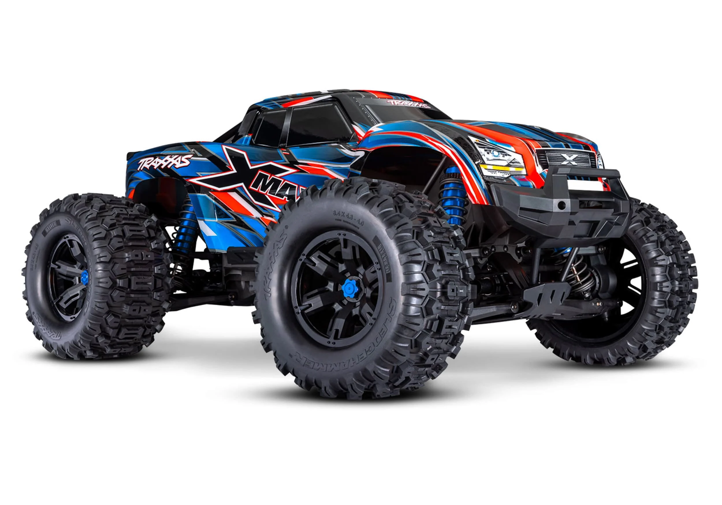 Traxxas RC X-Maxx 4x4 Monstertruck Belted 1:7 RTR Blau 2025 Upgrade Reifen & Servo
