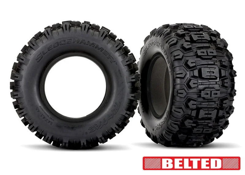 Traxxas Sledgehammer Belted 4.3x5.7 Reifen mit Einlagen (2)