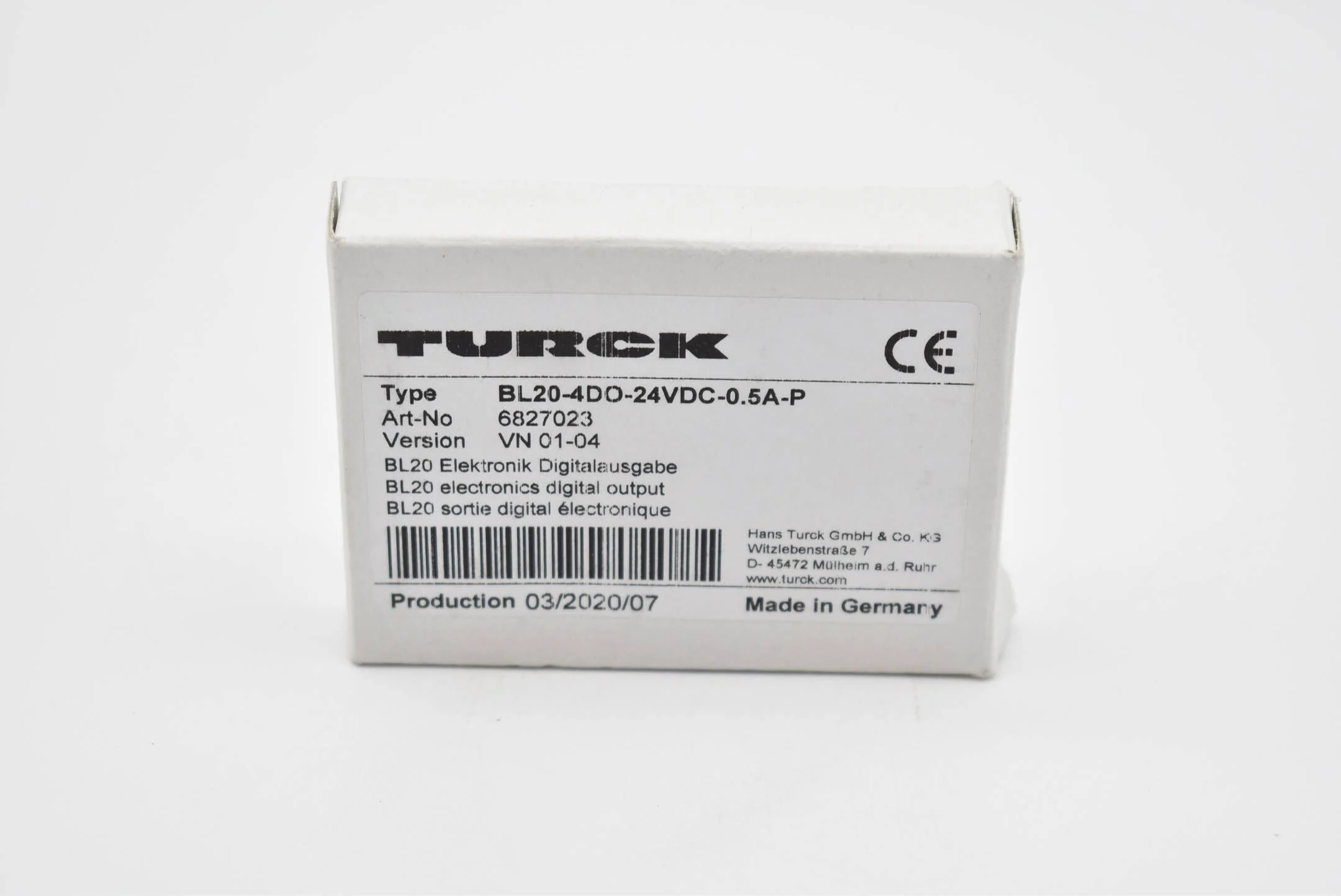 TURCK BL20 Elektronik DigitalausgabeBL20-4DO-24VDC-0.5A-P