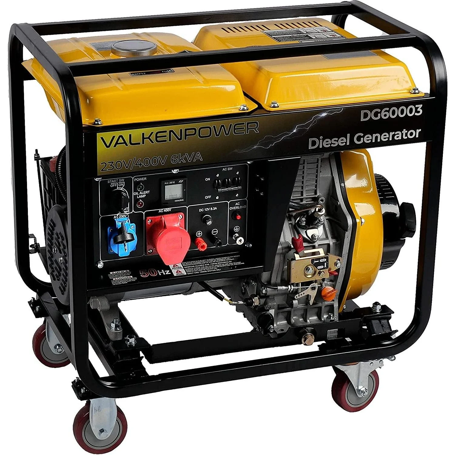 Valkenpower Generator AVR E-Start Diesel Stromerzeuger Offen type 230V/400V 6kVA