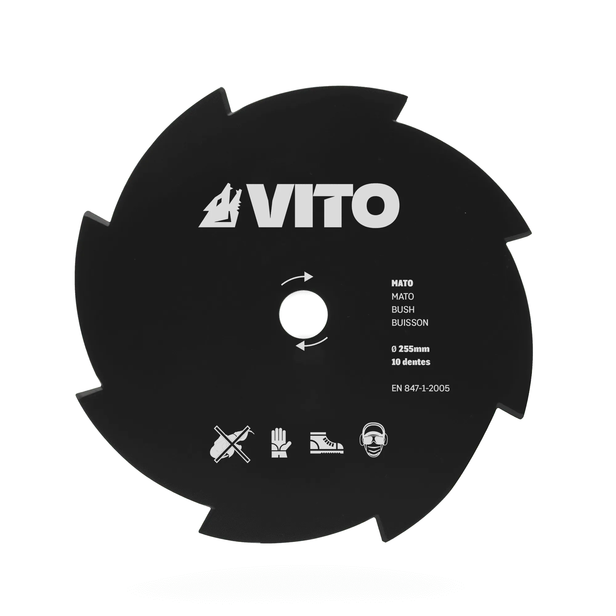 VITO Grasschneideblatt, Sägeblatt für Grasschnitt mit 8 Zähnen 255 mmx 25,4 mm - VIDCM8