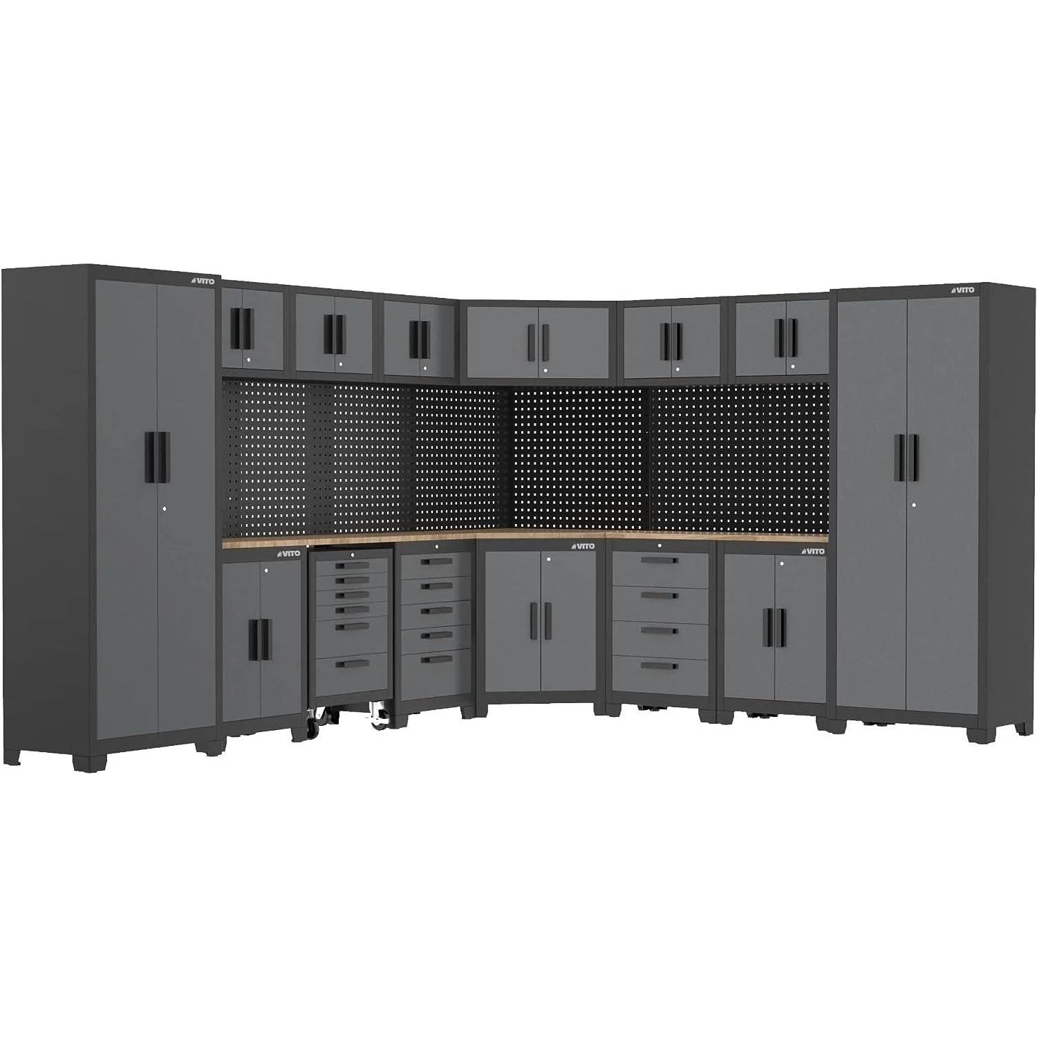 VITO Männerküche - 24-tlg. Werkstatteinrichtung Set mit Schubladen - VIAGCSET2