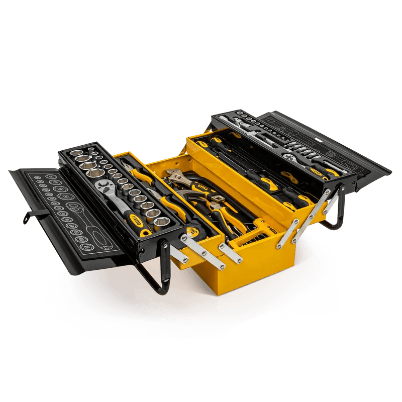 VITO Werkzeugkasten - Werkzeugkiste 89-teiliges Werkzeugset für Profis und Heimwerker - VICMF89