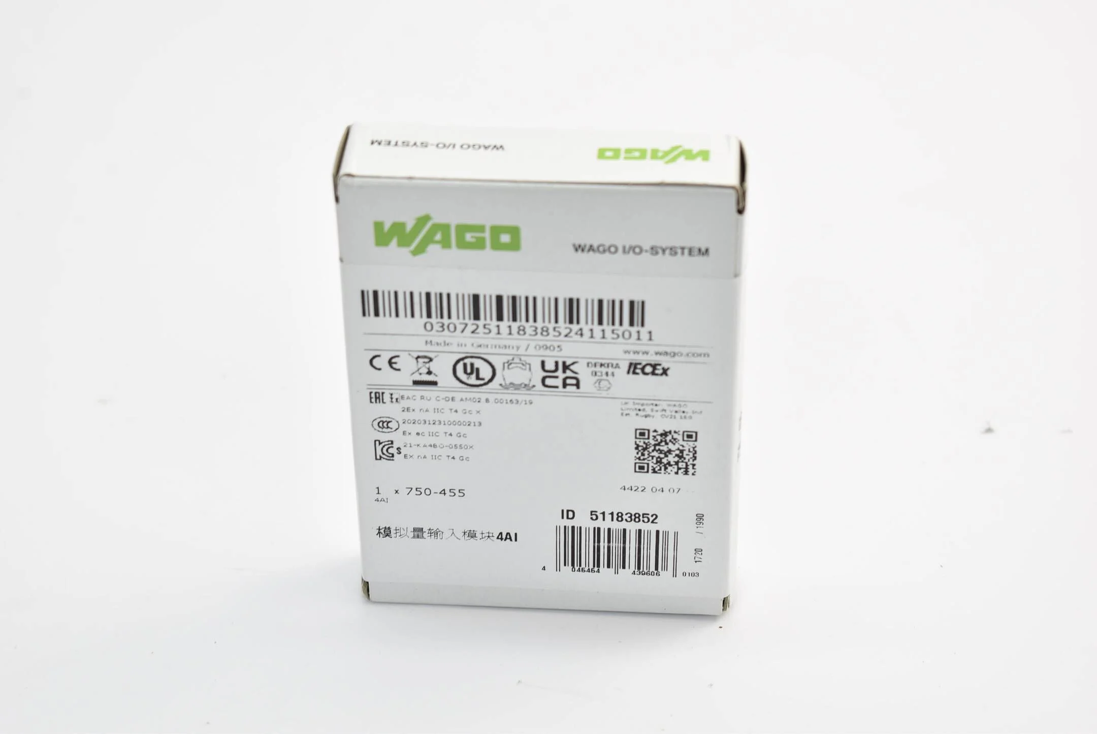 Wago 4-Kanal-Analogeingang 750-455