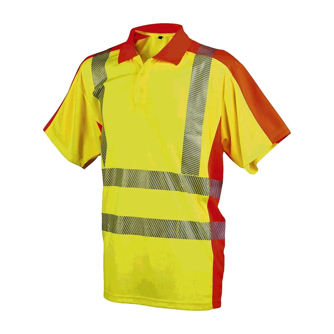 Warnpoloshirts neongelb /neonorange