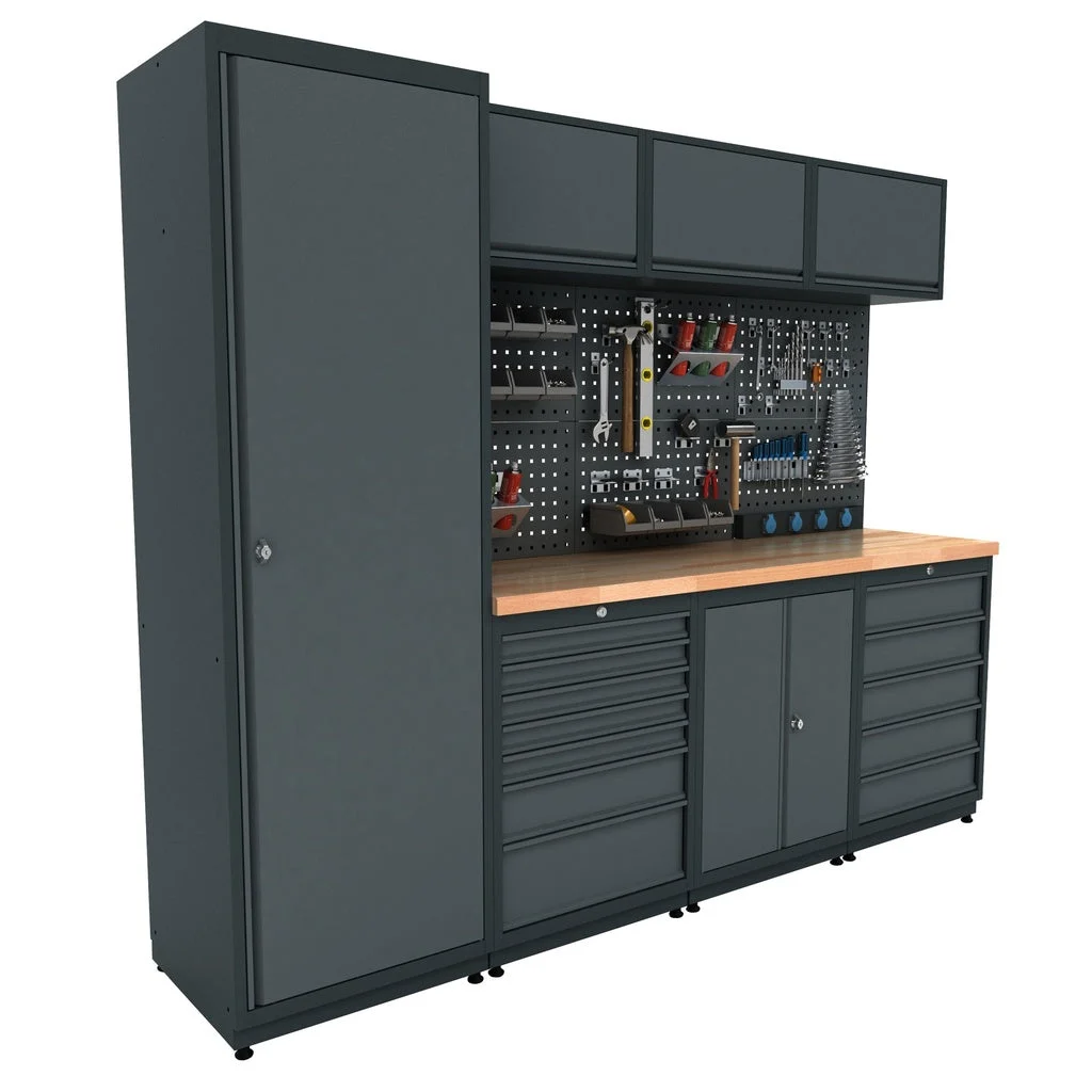 Werkstatteinrichtung Set Bullram TOOLBOX4YOU Expert Serie - Werkstattmodul 3 - Profi Werkbank BGMOD3