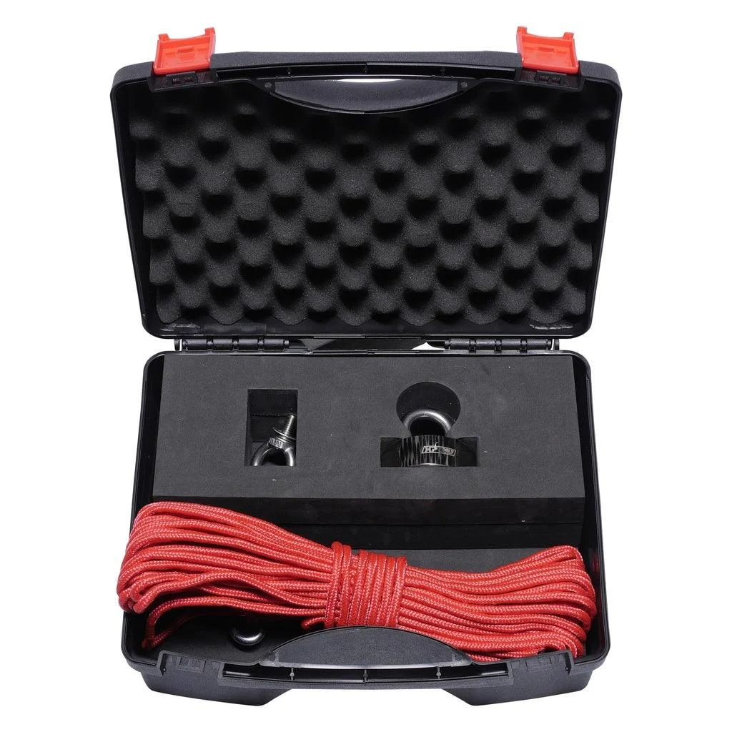 XPTools Angelmagneten-Set 170 kg inklusive Seil, Haken und Box