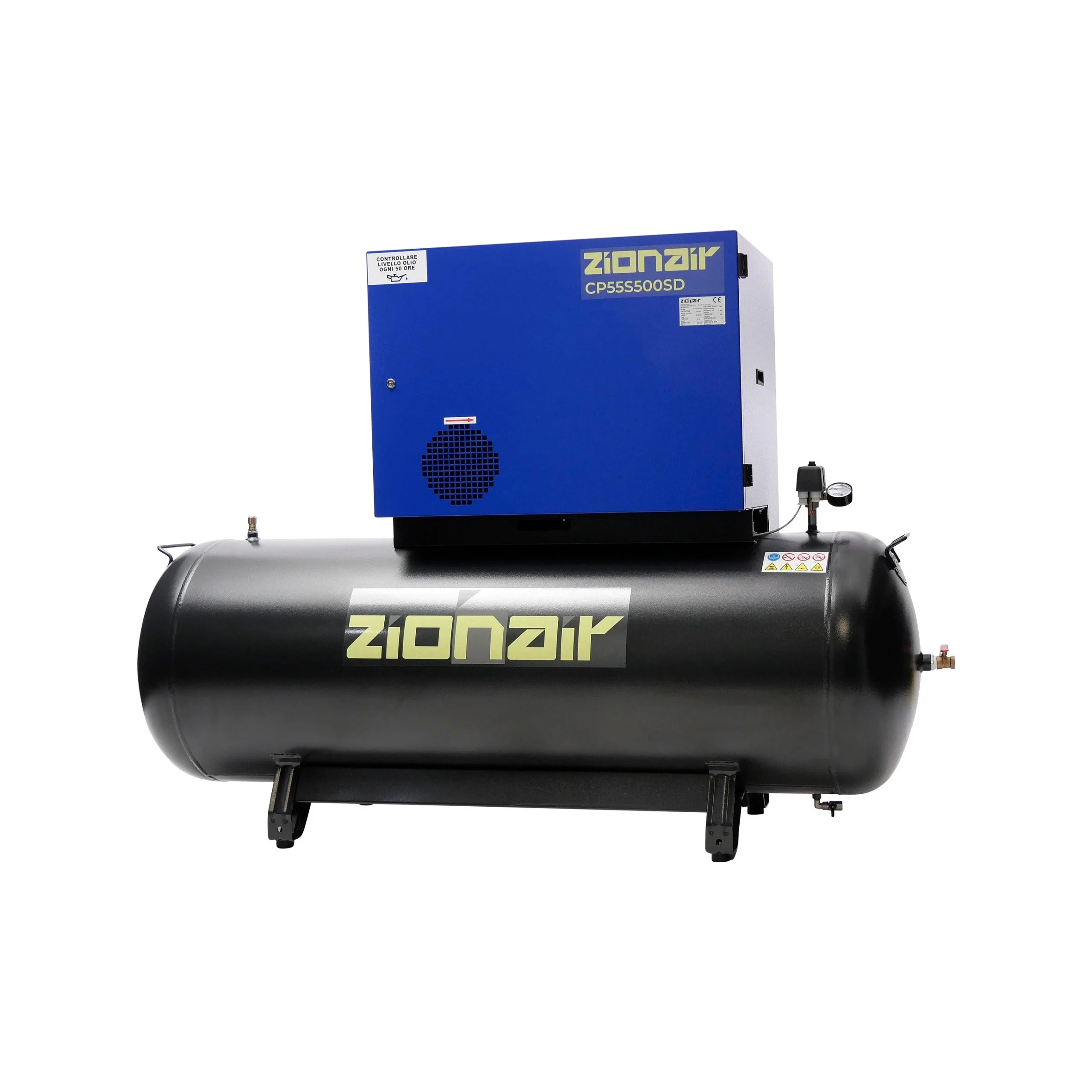 ZionAir Profi Kompressor Silent 5,5kW 400V 11bar 500 Liter Tank